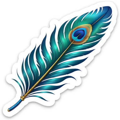 Krishna's feather sticker