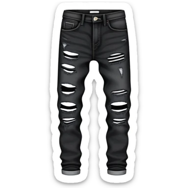 Black ripped jeans sticker
