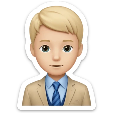 birthday  boy in biege suit sticker