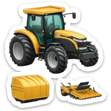 Tracteur tondeuse sticker