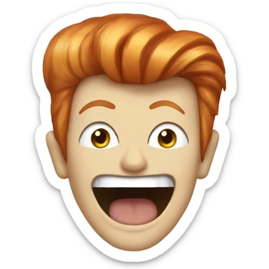 David Bowie laughing sticker