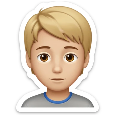 Je veux un garçon qui est brun et qui a des mèches blondes au cheveux sticker