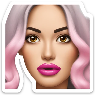 megan fox pink lips sticker