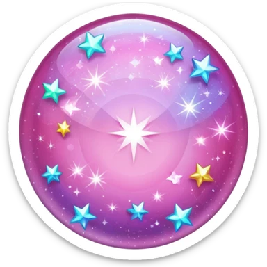 The glittering flashes of sparkles of pink color sticker