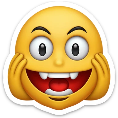 huge giant scary emoji sticker