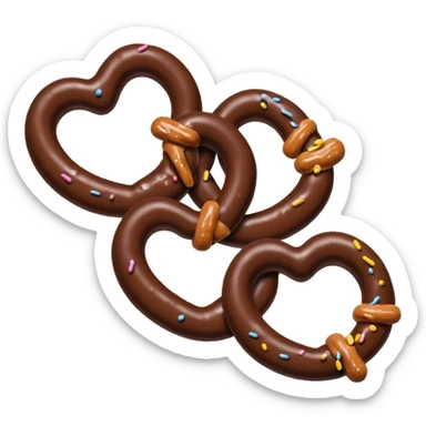  chocolate dipped pretzels with dark chocolate drizzle  sticker