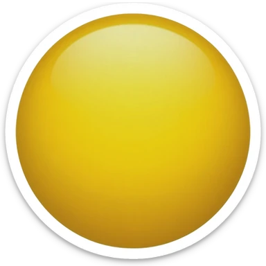 Yellow circle with no eyebrows and nose and the feeling is neutral sticker