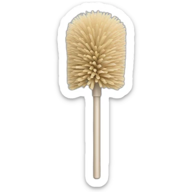 Diagonal Toilet brush beige sticker
