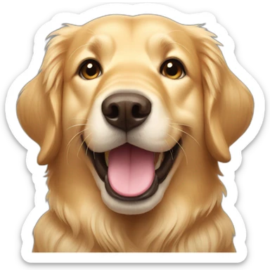 golden retriver smiling sticker