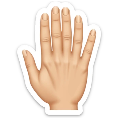 A hand with the ring finger folded inwards sticker