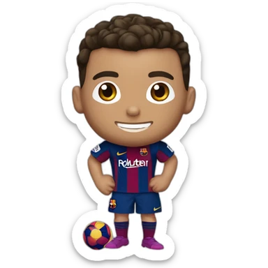 Cristiano Ronaldo avec le maillot du Barça sticker