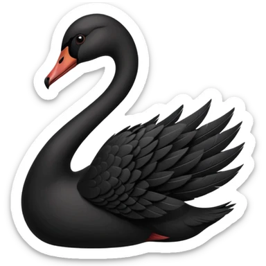 Cisne negro poderoso sticker