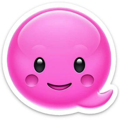 pink chat gpt ai app logo sticker