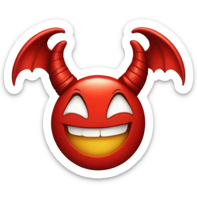 😄 but red with devil horns sticker