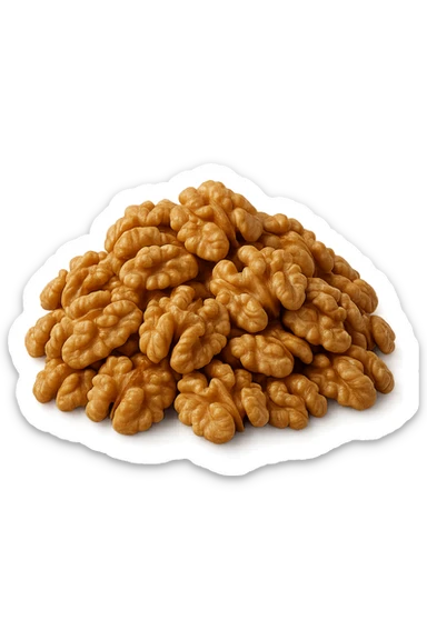 montagna di noci sbucciate, iperrealistici 4k sticker