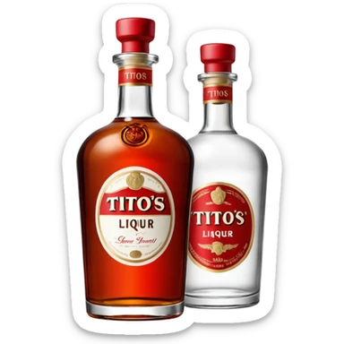 Tito’s liquor bottle sticker