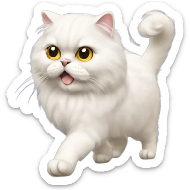 Persian cat marching  sticker