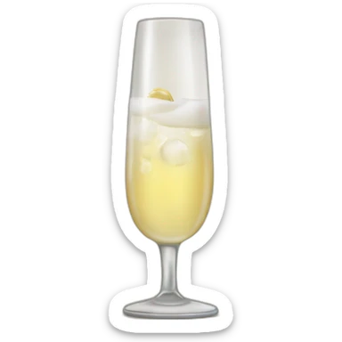 main tient champagne petit doigt levé sticker