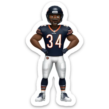 Chicago bears 34 Payton sticker