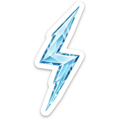 Lightning bolt made of ice sticker