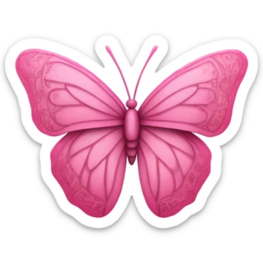 pink butterfly  sticker