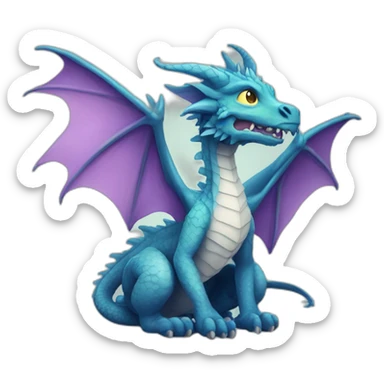 mystical wingless dragon  sticker