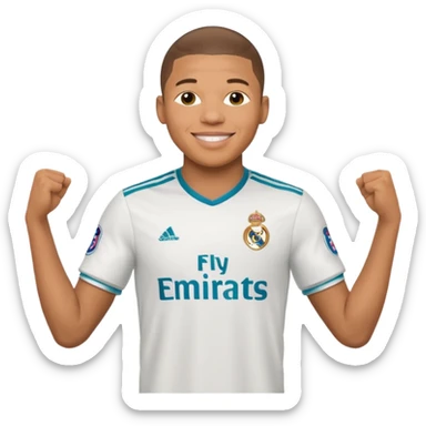 Mbappe celebration for Real Madrid sticker