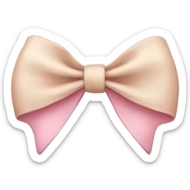 Pink/beige bow  sticker
