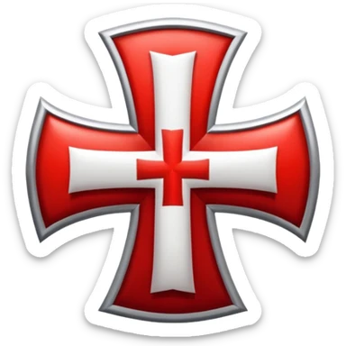 the red cross of the knights templar sticker