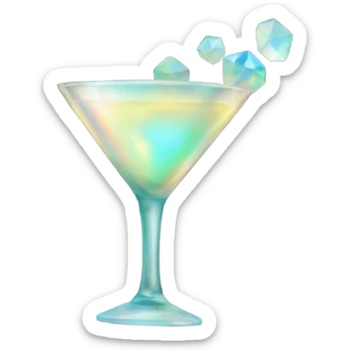 opal crystal gemstone martini  sticker