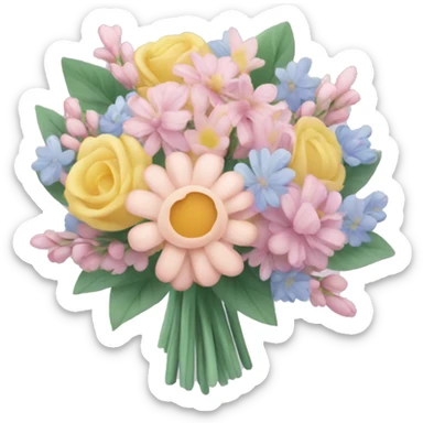 Pastel bouquet sticker