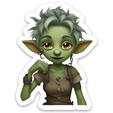 Loot Goblin female sticker