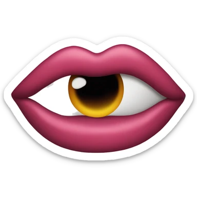 Kissy lips sticker