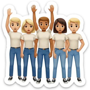 Hippies protesting i in the 1960's sticker