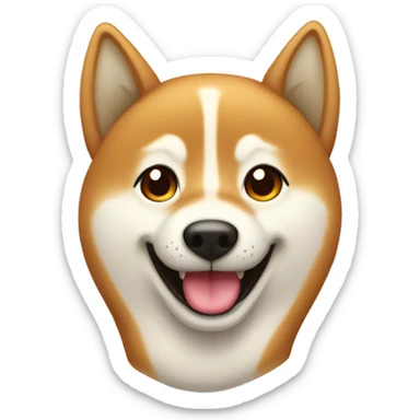 siba inu grinning squinting face sticker