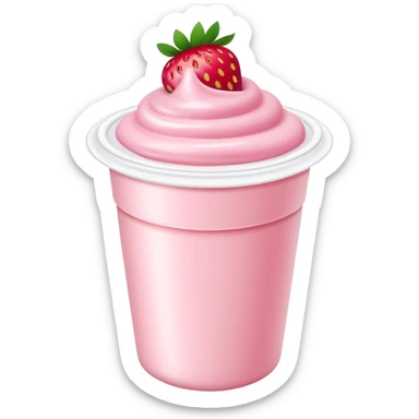 strawberry yogurt cup sticker