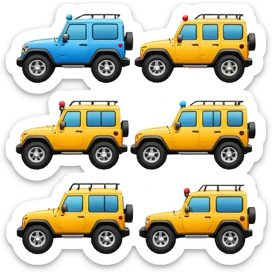 do multiple adventure offroad emojis sticker