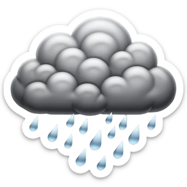 rain cloud sticker