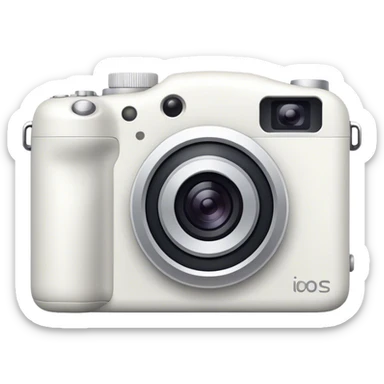 White digital camera sticker