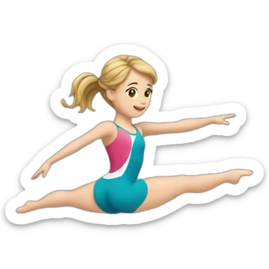 Gymnaste avec des talon sticker