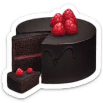 black cake sticker
