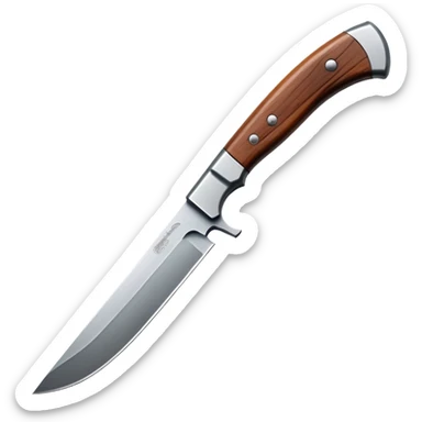 hunting knife with sharp edge sticker