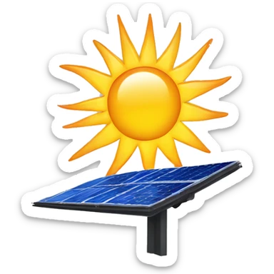 solar panel with emergent solar energy logo included  sticker
