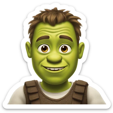 Shrek with baddie nails and being a baddie  sticker