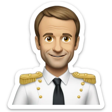 Emmanuel macron à genou sticker