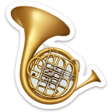 french horn sticker