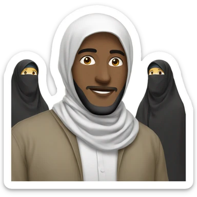 A guy in a ￼hijab  sticker