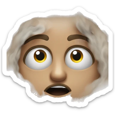 emoji with this mouth☹️ & , emoji with color and eyebrows😡 , With this smoke coming out of its nose😤 and these eyes😳 sticker