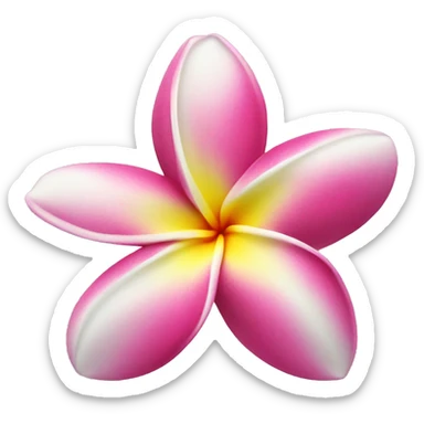 Plumeria flower sticker