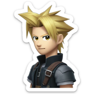 Final fantasy 7 remake cloud strife sticker